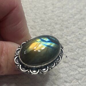 Gorgeous LABORIDITE Handmade Sterling 925 Ring Size 7.75 #269E